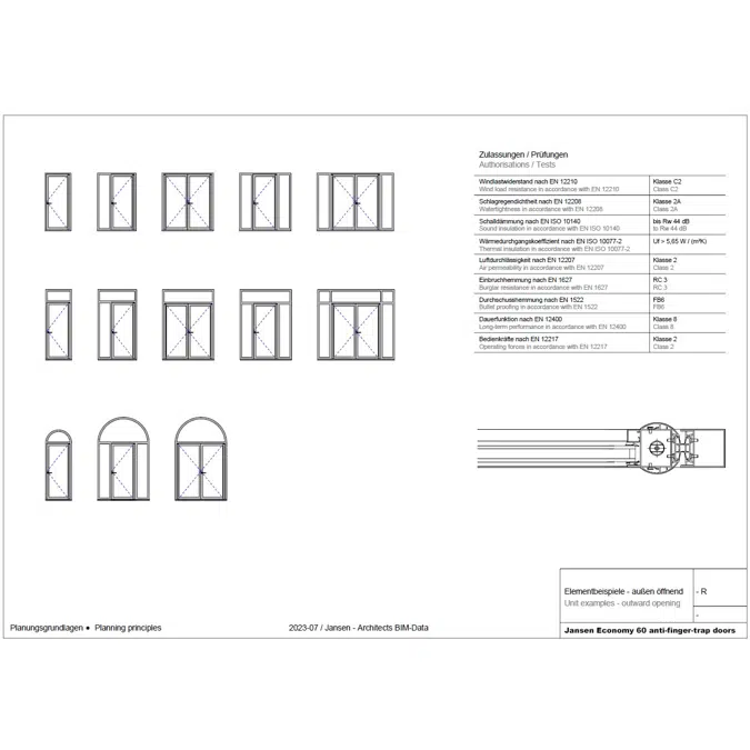 Jansen Economy 60 fire protection door