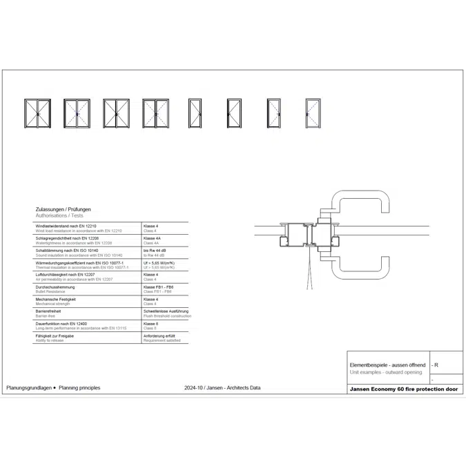 Jansen Economy 60 fire protection door