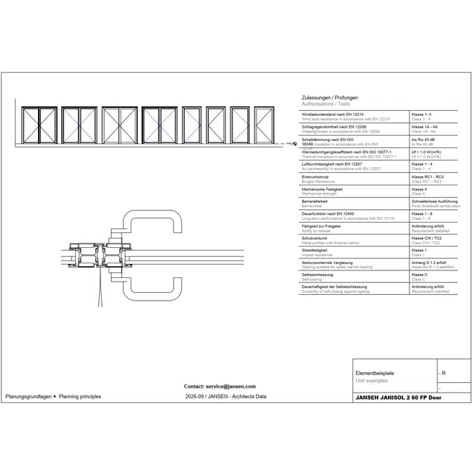 JANSEN JANISOL 2 60 FP Tür