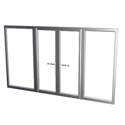 Image for Frame double swing door - surface mounted