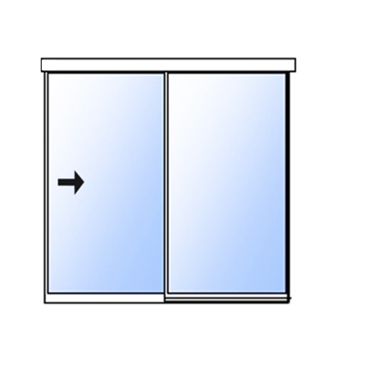 Immagine per ASSA ABLOY Slim - Porta scorrevole singola con anta fissa - Montaggio a muro