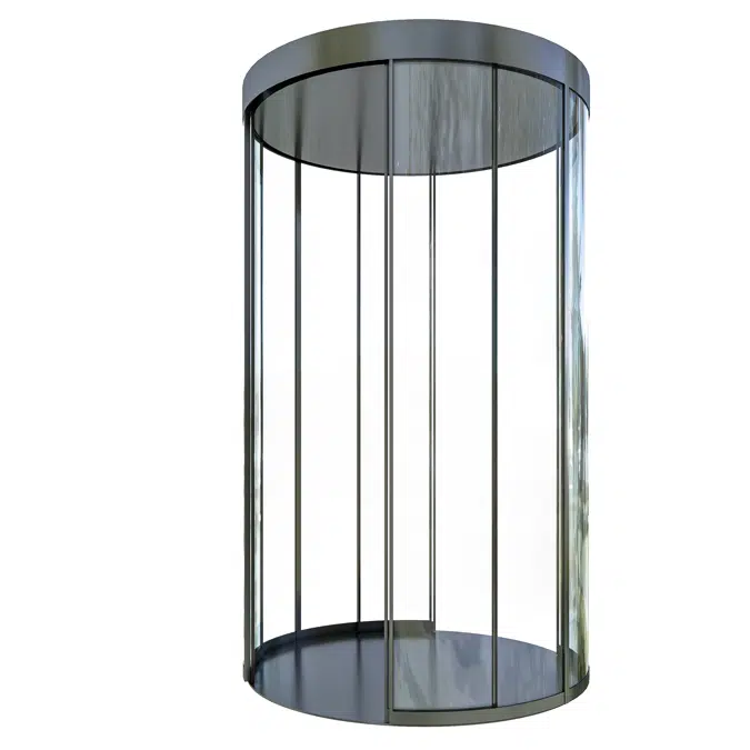 Schiebetür ASSA ABLOY Curved CD - Vorhangfassade gehostet Revit Familie