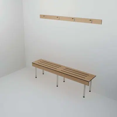 Bench Seating - Wall With Coat Rail (BSW-C)图像