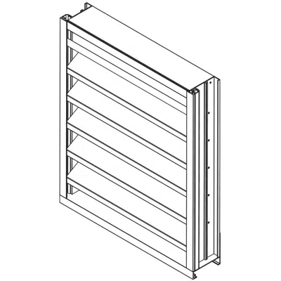 изображение для Non-Drainable Louver - 4" Deep - 30 Degree K-Blade - Extruded Aluminum - EFK-430