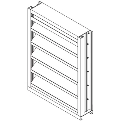 изображение для Drainable Louver - 4" Deep - 37-1/2 Degree High Performance J-Blade - Extruded Aluminum - EFJ-437-HP