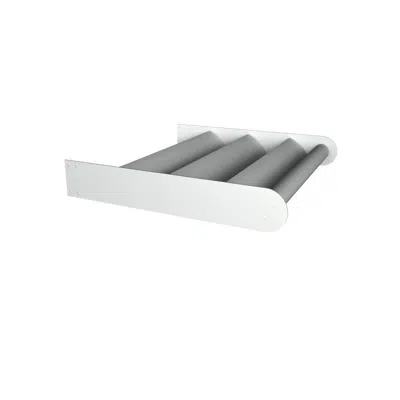 Immagine per Extruded Aluminum Sunshade - 4" Deep - 45 Degree Airfoil Blade - SSA-445