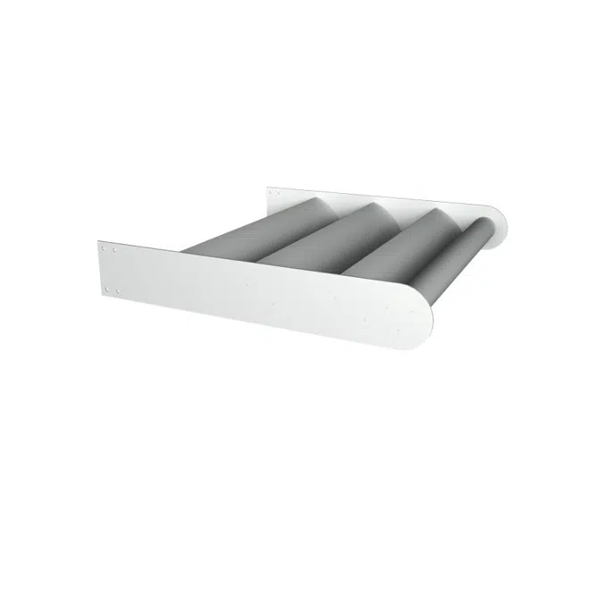 Extruded Aluminum Sunshade - 4" Deep - 45 Degree Airfoil Blade - SSA-445