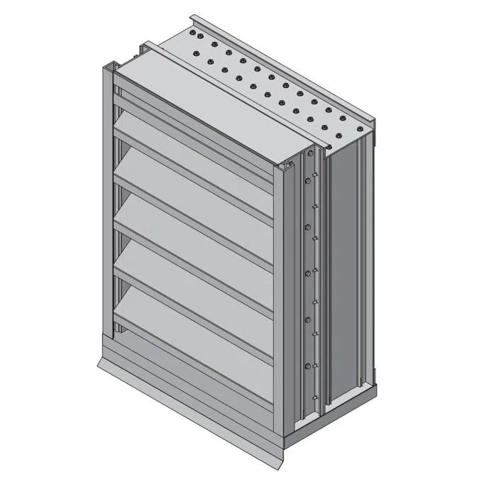 Hurricane Miami-Dade Louver - 9" Deep - 37-1/2 Degree J-Blade with Vertical Rear Section - Extruded Aluminum - EFJ-937-MD