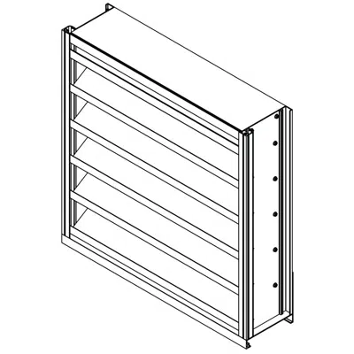 изображение для Drainable Louver - 6" Deep - 35 Degree Drainable Blade - Extruded Aluminum - EFD-635