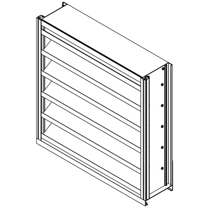 Drainable Louver - 6" Deep - 35 Degree Drainable Blade - Extruded Aluminum - EFD-635