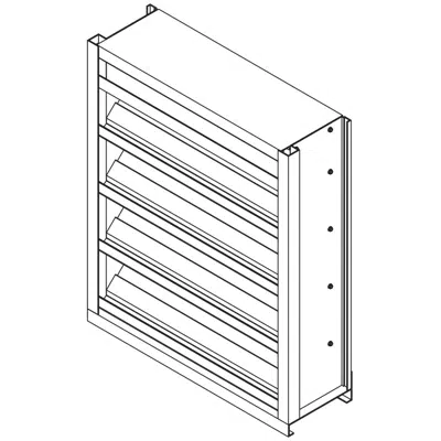 Image for Drainable Louver - 6" Deep - 37-1/2 Degree Drainable Blade - Extruded Aluminum - EFD-637