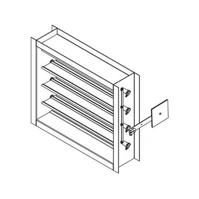 Backdraft Damper - Adjustable Counterbalanced - Triple-V Blade - BD-84 için görüntü