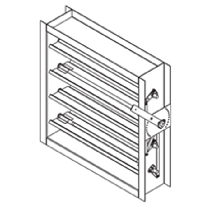 BIM objects - Free download! Industrial Control Damper, 7-3/4