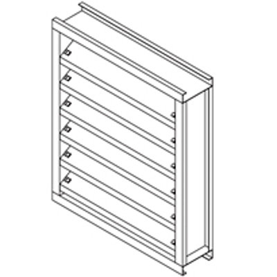 Image for Galvannealed Steel Louver, 4" Deep, 30 degree J-Blade