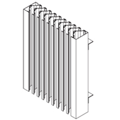 Image pour Extruded Aluminum Sight Screen, 5" Deep, Vertical V-Blade