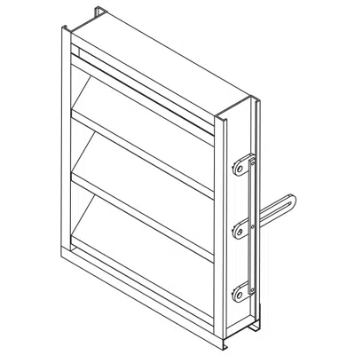 Image for Operable Louver - 4" Deep - 45 Degree Operable J-Blade - Extruded Aluminum - EOJ-445