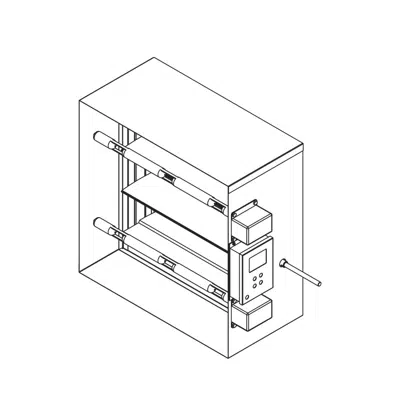 Airflow Measuring Station - Thermal Dispersion - Aluminum Airfoil Parallel Blade - AM-51-TD için görüntü