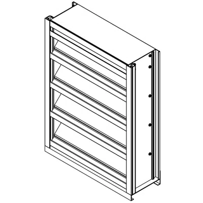 画像 Drainable Louver - 6" Deep - 45 Degree Drainable Blade - Extruded Aluminum - EFD-645