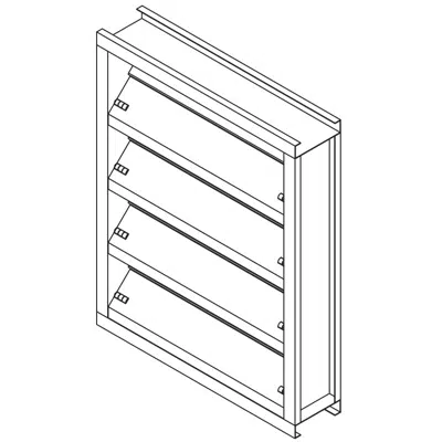 画像 Steel Louver - 4" Deep - 45 Degree K-Blade - Galvannealed Steel - SFK-445