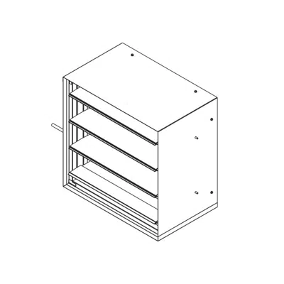 Image for Airflow Measuring Station - Pressure Differential - Aluminum Airfoil Parallel Blade - AM-51-PD