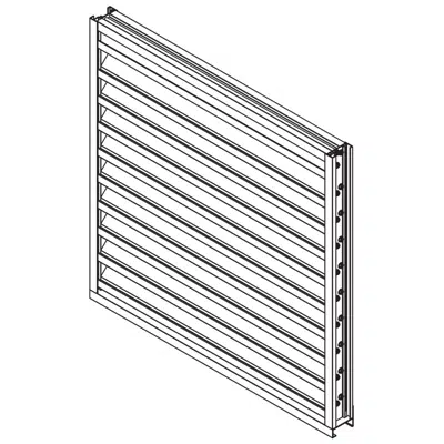 Image for Drainable Louver - 2" Deep - 45 Degree Drainable Blade - Extruded Aluminum - EFD-245