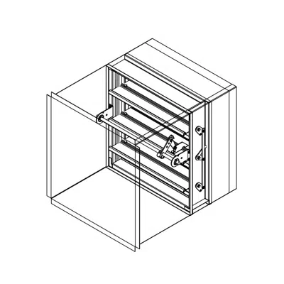 Immagine per Combination Fire/Smoke Damper - 1-1/2 Hour - Actuator in the Airstream - Out-of-Partition - Triple-V Blade - Class 2 - FSD-142-OP