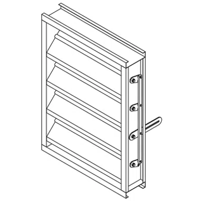 imagen para Steel Louver - 4" Deep - 45 Degree Operable J-Blade - Galvannealed Steel - SOJ-445