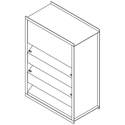 Acoustical Louver - 12" Deep - 35 Degree Insulated  Airfoil J-Blade - Steel - SAJ-1235图像