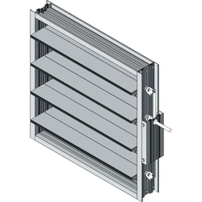 Industrial Control Damper - Thermally Broken Frame - Broken Airfoil Parallel Blade - TICD-51BF