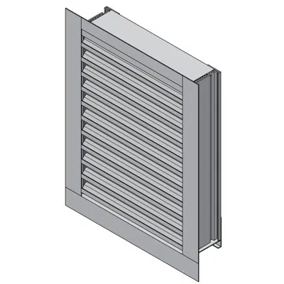 Image for Blast Louver - 5" Deep - 45 Degree Horizontal Blade - Extruded Aluminum - ECD-545-BL
