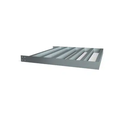 Image for Extruded Aluminum Sunshade - 4" Deep - Rectangular Tube Blade - SSR-445