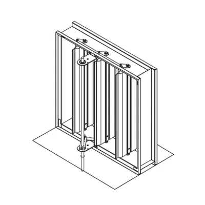 imagen para Smoke Damper - Vertical Airfoil Blade - Class 1 - SD-151V
