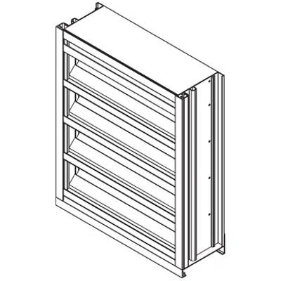 Immagine per Dual-Drainable Louver - 6" Deep - 37-1/2 Degree Dual-Drainable Blade - Extruded Aluminum - EDD-637