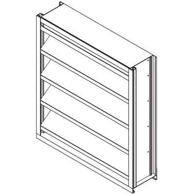 Image for Non-Drainable Louver - 6" Deep - 37-1/2 Degree K-Blade - Extruded Aluminum - EFK-637