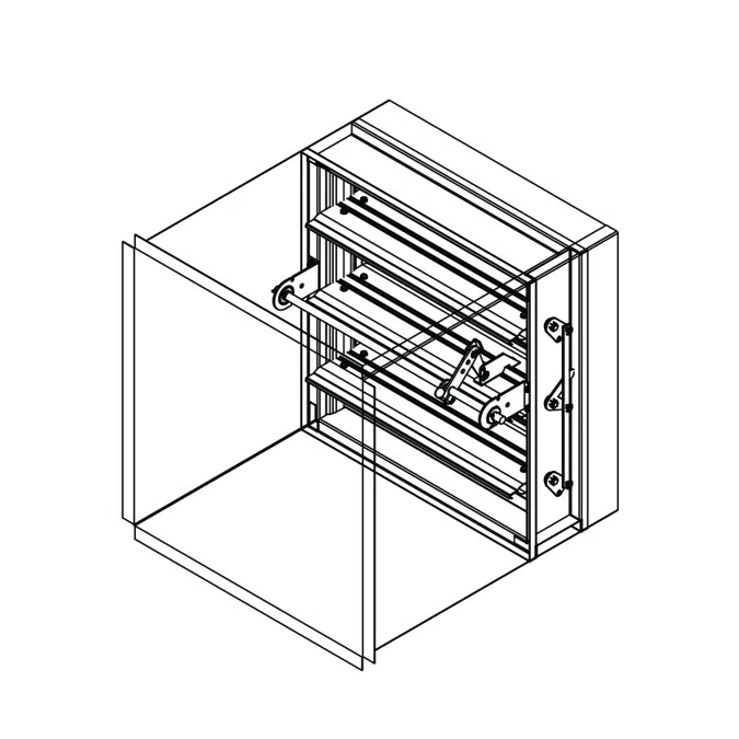 Combination Fire/Smoke Damper - 1-1/2 Hour - Actuator in the Airstream - Out-of-Partition - Airfoil Blade - Class 2 - FSD-152-OP