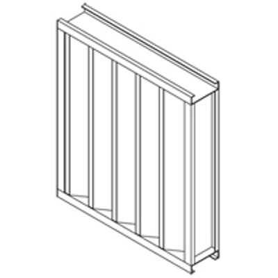 Image for Extruded Aluminum Louver, 4" Deep, 45 degree Vertical Blade