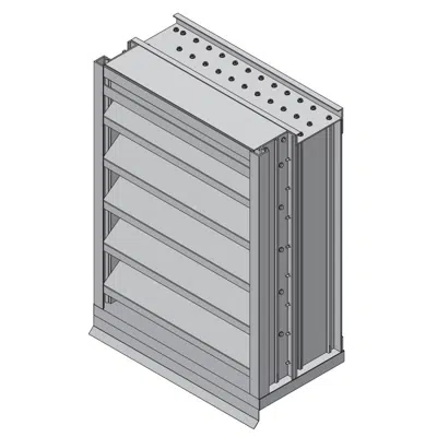 Hurricane Louver - 9" Deep - 37 Degree J-Blade with Vertical Blade Rear Section - Extruded Aluminum - EFJ-937 이미지