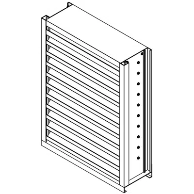 bild för Wind-Driven Rain Louver - 6" Deep - 35 Degree Drainable Blade - Extruded Aluminum - ECD-635