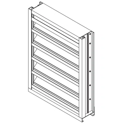 изображение для Drainable Louver - 4" Deep - 37-1/2 Degree Drainable Blade - Extruded Aluminum - EFD-437