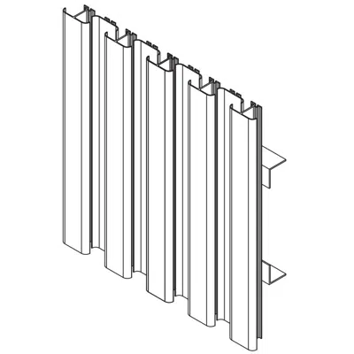 Extruded Aluminum Sight Screen - 2-1/2" Deep - Vertical Cladding - VT-250 이미지