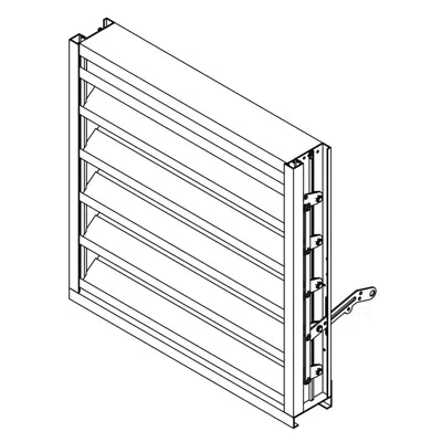 imagem para Combination Louver - 4" Deep - 37-1/2 Degree Drainable Blade - Extruded Aluminum - EXD-437