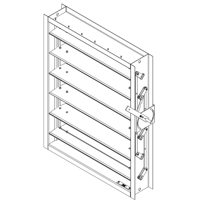 Objetos BIM - ¡Descarga gratis! Industrial Control Damper - Aluminum ...