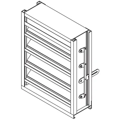 Operable Louver - 6" Deep - 37-1/2 Degree Operable Drainable Blade - Extruded Aluminum - EOD-637 이미지