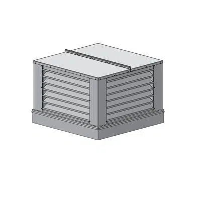 imagem para Penthouse - 6" Deep - 35 Degree Drainable Blade - Extruded Aluminum - EFD-635-PH