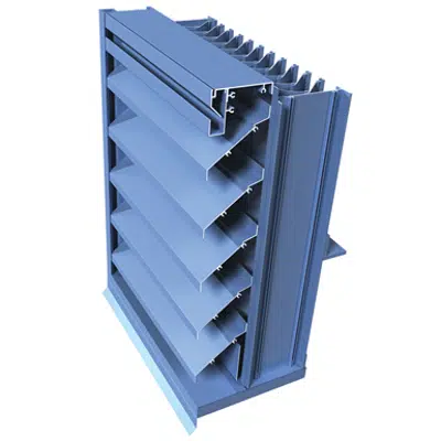 Obrázek pro Wind-Driven Rain Louver - 9" Deep - 37 Degree J-Blade with Vertical Blade Rear Section - Extruded Aluminum - EFJ-937