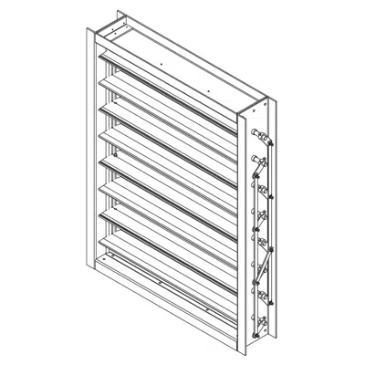 imazhi i Industrial Control Fiberglass Damper - Airfoil Opposed Blade - FRP-92