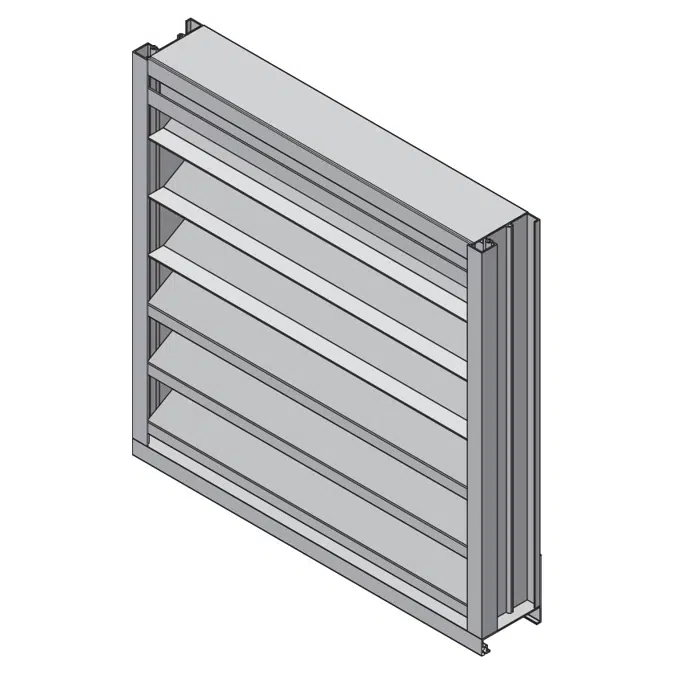 Drainable Louver - 4" Deep - 30 Degree Intake/Exhaust - Extruded Aluminum - EEI-430