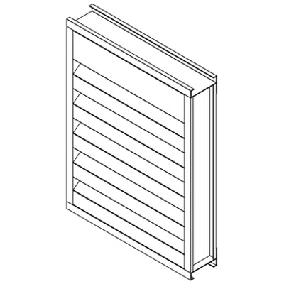 Imagem para Acoustical Louver - 4" Deep - 37 Degree Insulated J-Blade - Extruded Aluminum - EAJ-437}