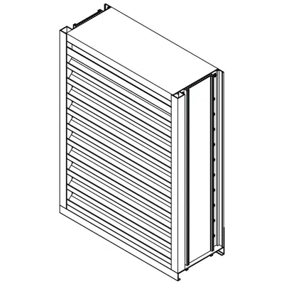 kép a termékről - Wind-Driven Rain Louver - 7" Deep - 45 Degree Drainable Blade - Extruded Aluminum - ECD-745