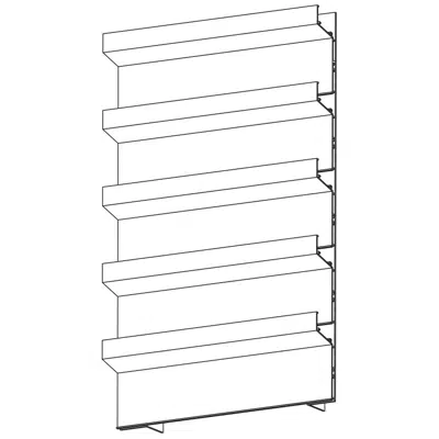 Image for Extruded Aluminum Sight Screen - 2-1/4" Deep - 45 Degree Horizontal Cladding - HX-200